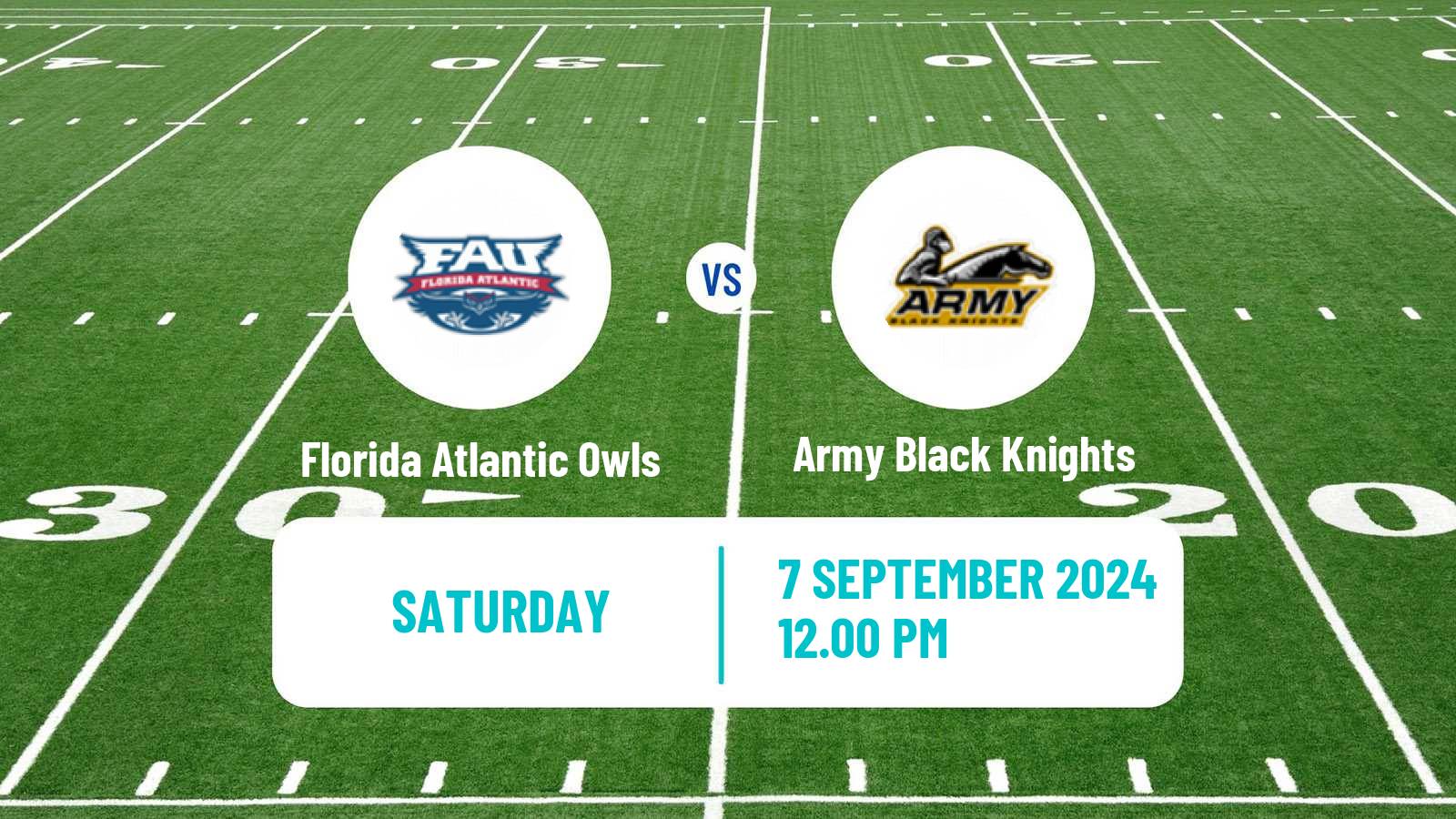American football NCAA College Football Florida Atlantic Owls - Army Black Knights
