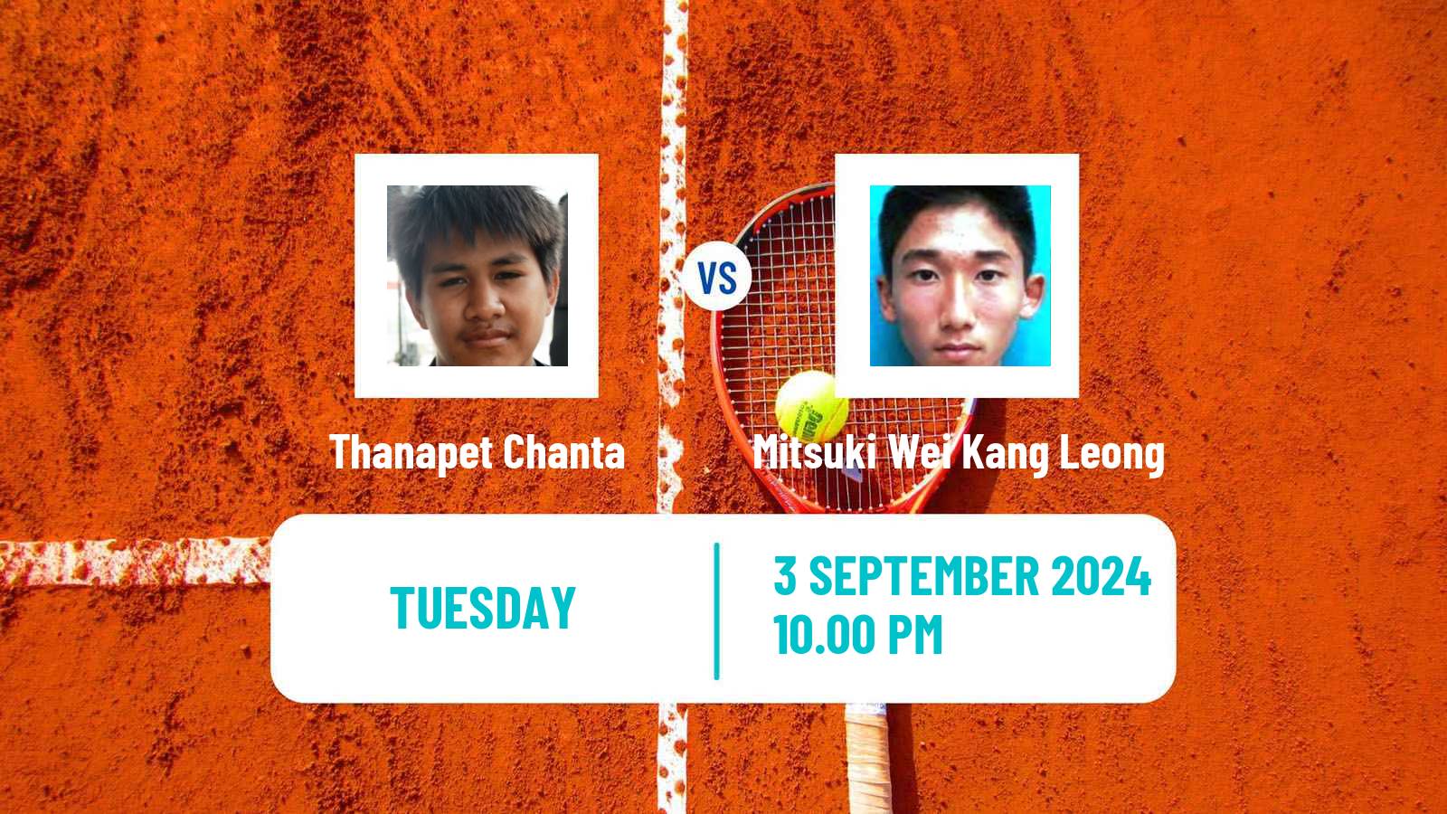 Tennis ITF M25 Nakhon Si Thammarat 2 Men Thanapet Chanta - Mitsuki Wei Kang Leong