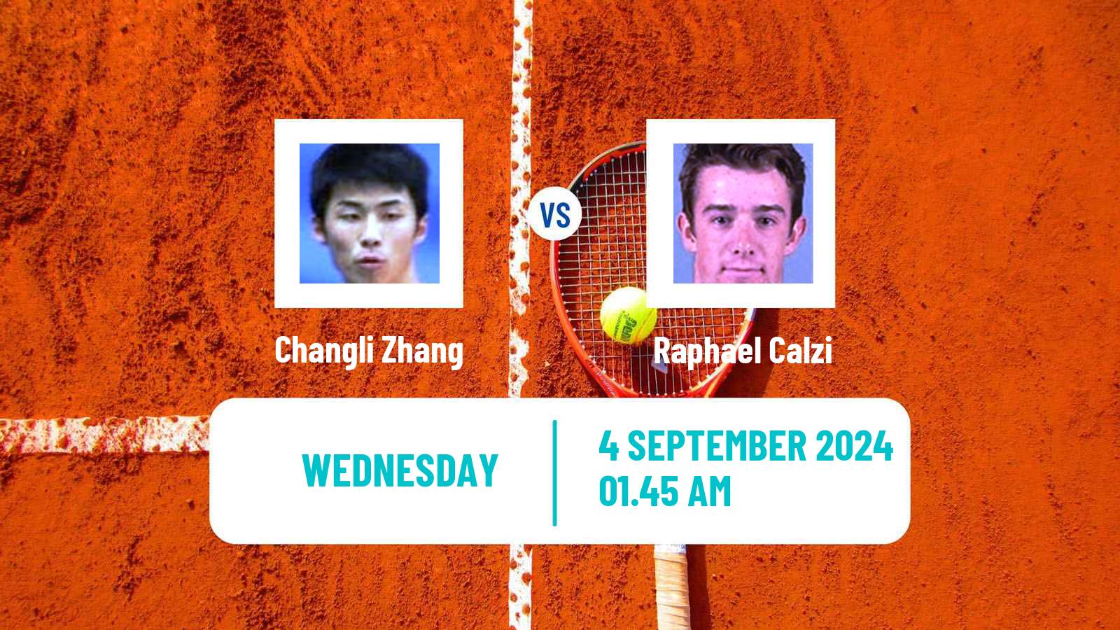 Tennis ITF M15 Hong Kong 3 Men Changli Zhang - Raphael Calzi