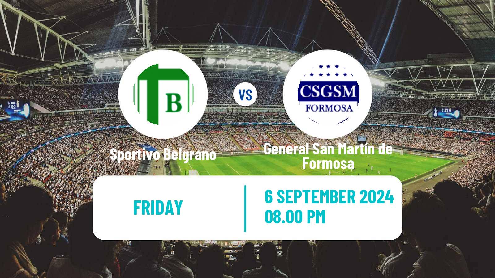 Soccer Argentinian Torneo Federal Sportivo Belgrano - General San Martín de Formosa