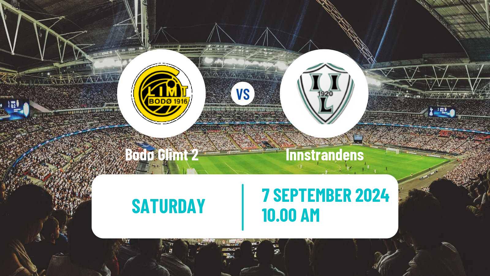 Football Norwegian Division 3 - Group 6 Bodø Glimt 2 - Innstrandens
