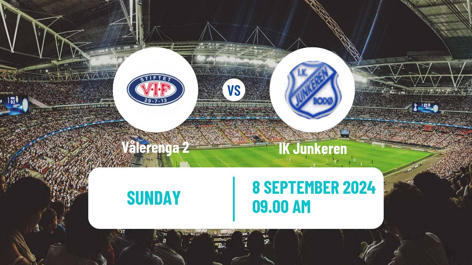 Football Norwegian Division 2 - Group 2 Vålerenga 2 - Junkeren