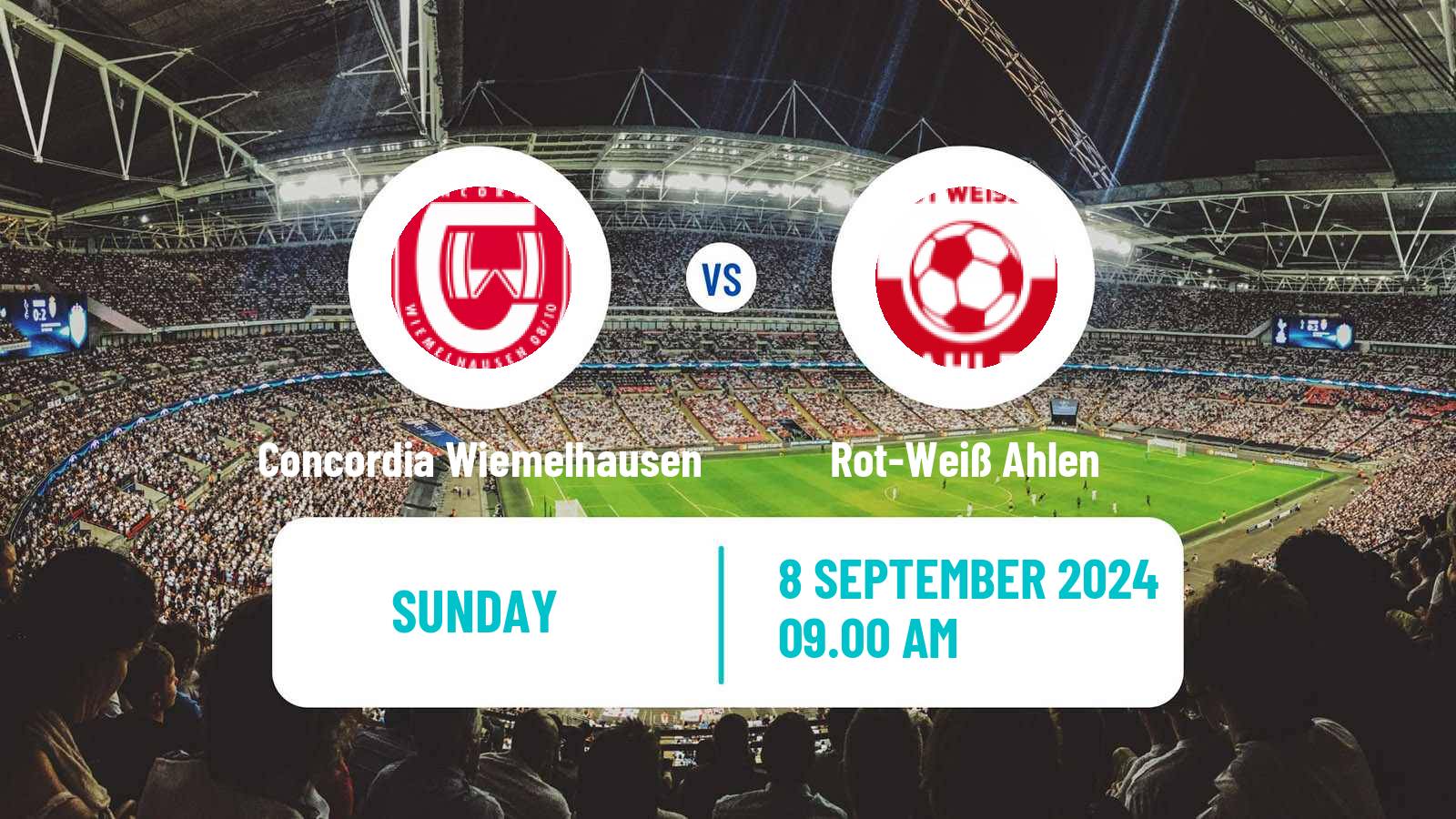 Football German Oberliga Westfalen Concordia Wiemelhausen - Rot-Weiß Ahlen