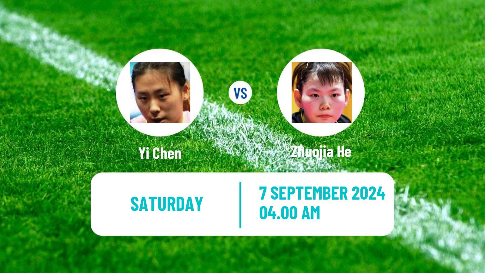 Table tennis Wtt Contender Almaty Women Yi Chen - Zhuojia He