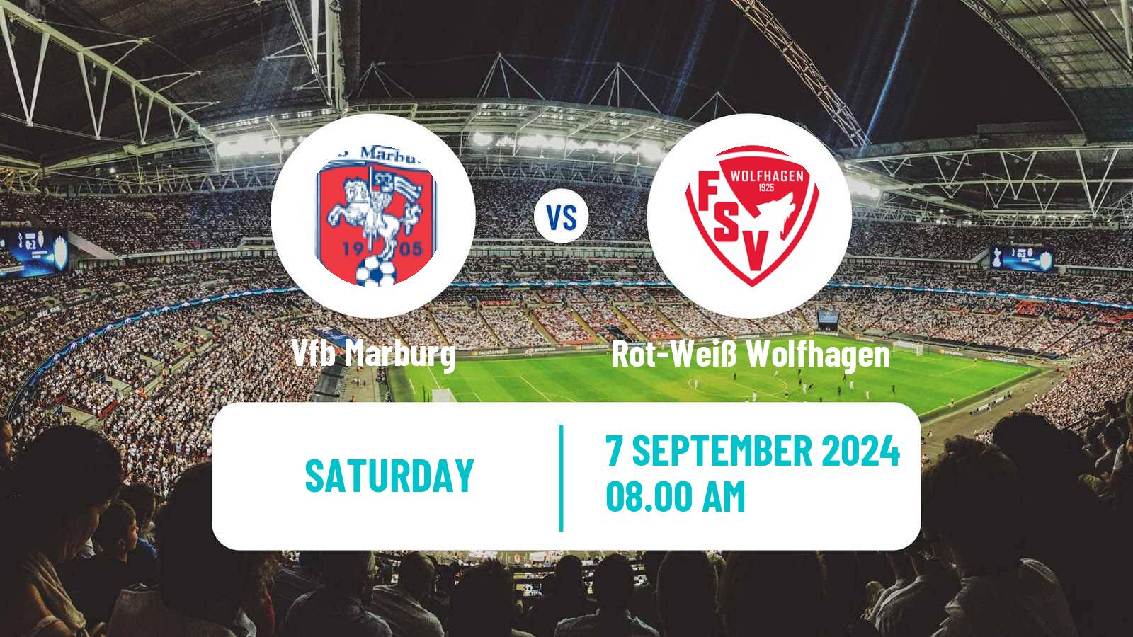 Football German Oberliga Hessen Marburg - Rot-Weiß Wolfhagen