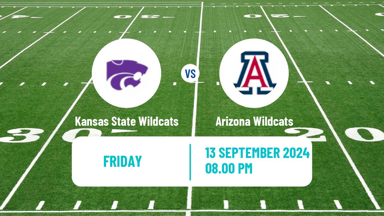 American football NCAA College Football Kansas State Wildcats - Arizona Wildcats