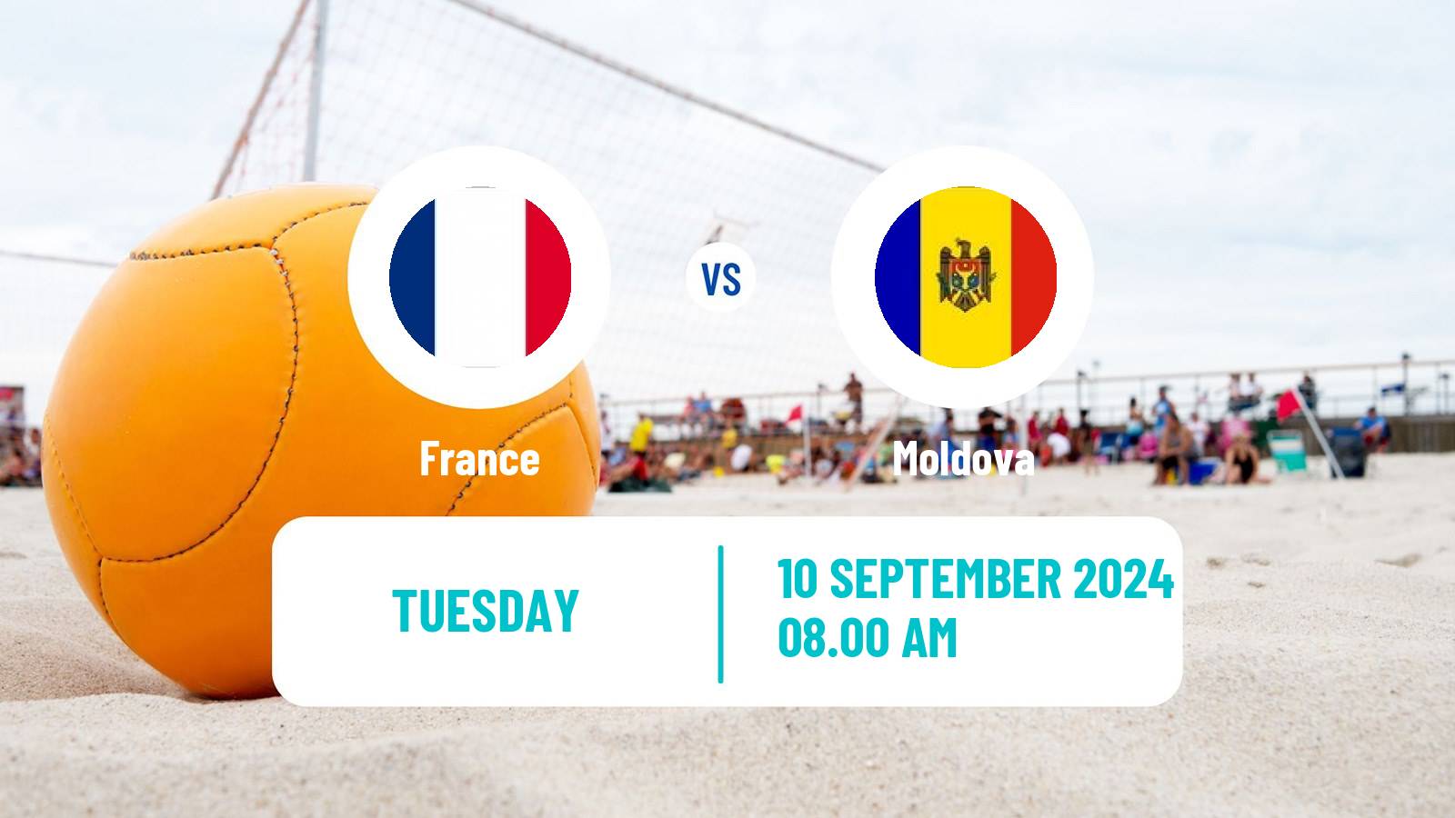 Beach soccer EBSL Superfinal France - Moldova