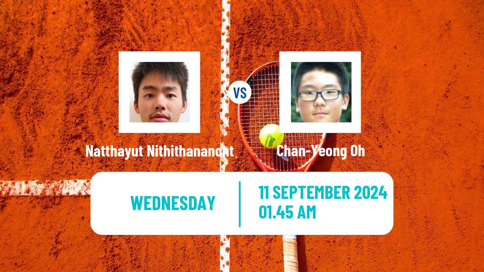 Tennis ITF M15 Singapore Men Natthayut Nithithananont - Chan-Yeong Oh