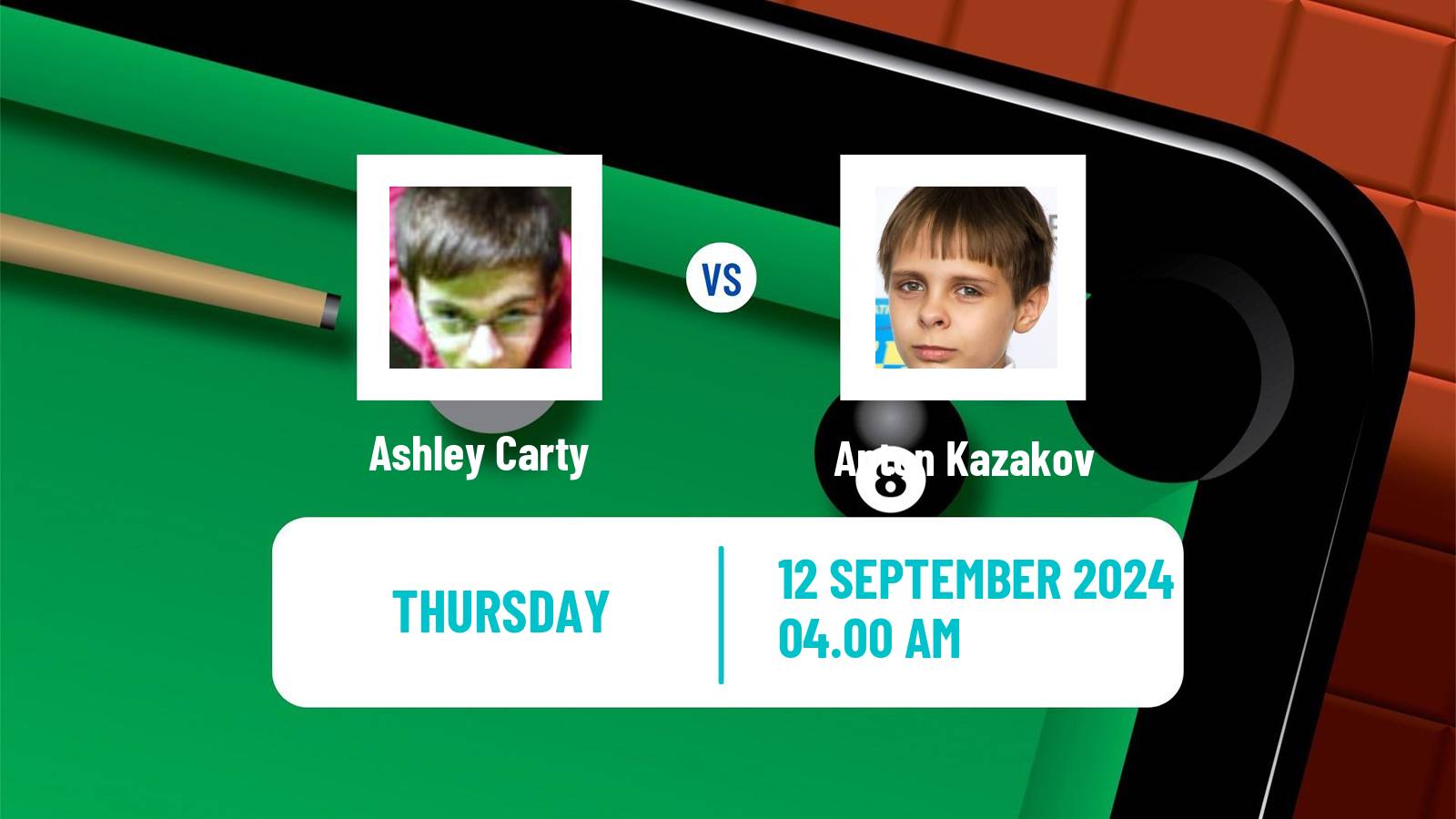 Snooker English Open Ashley Carty - Anton Kazakov