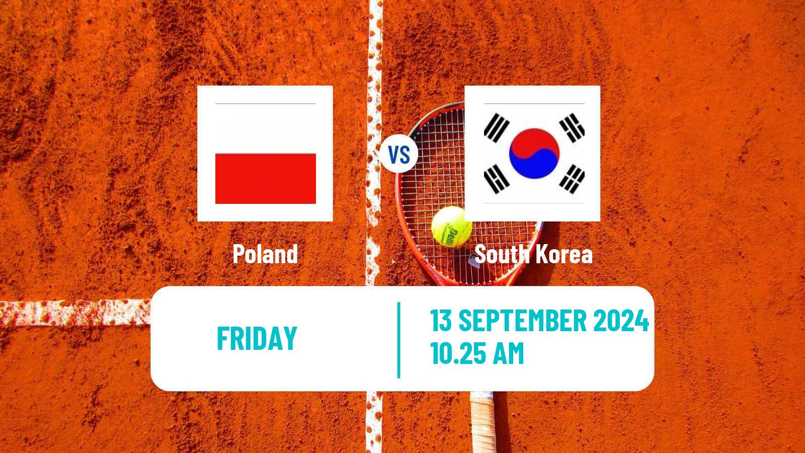 Tennis Davis Cup World Group I Teams Poland - South Korea