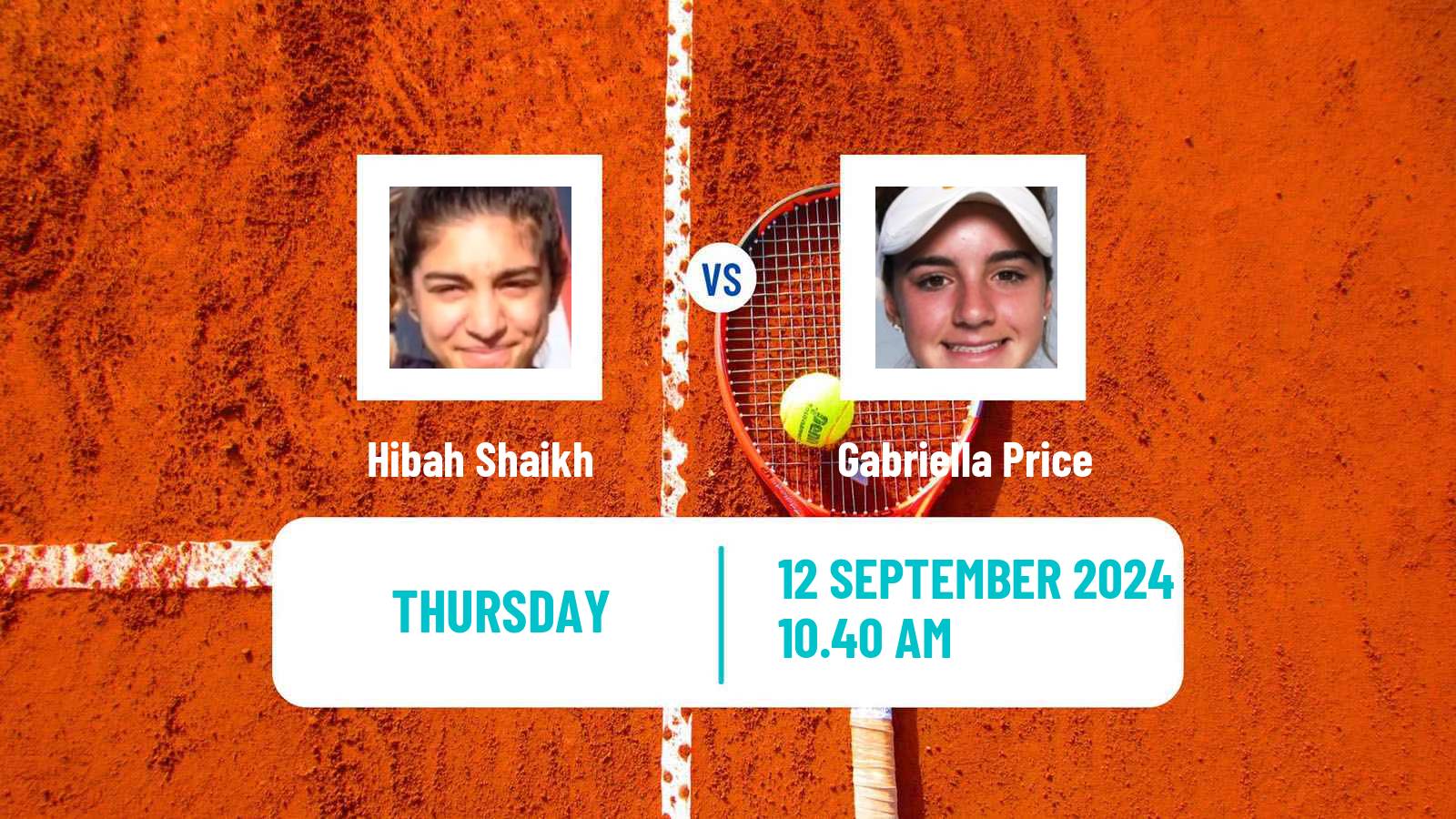 Tennis ITF W35 Punta Cana 2 Women Hibah Shaikh - Gabriella Price
