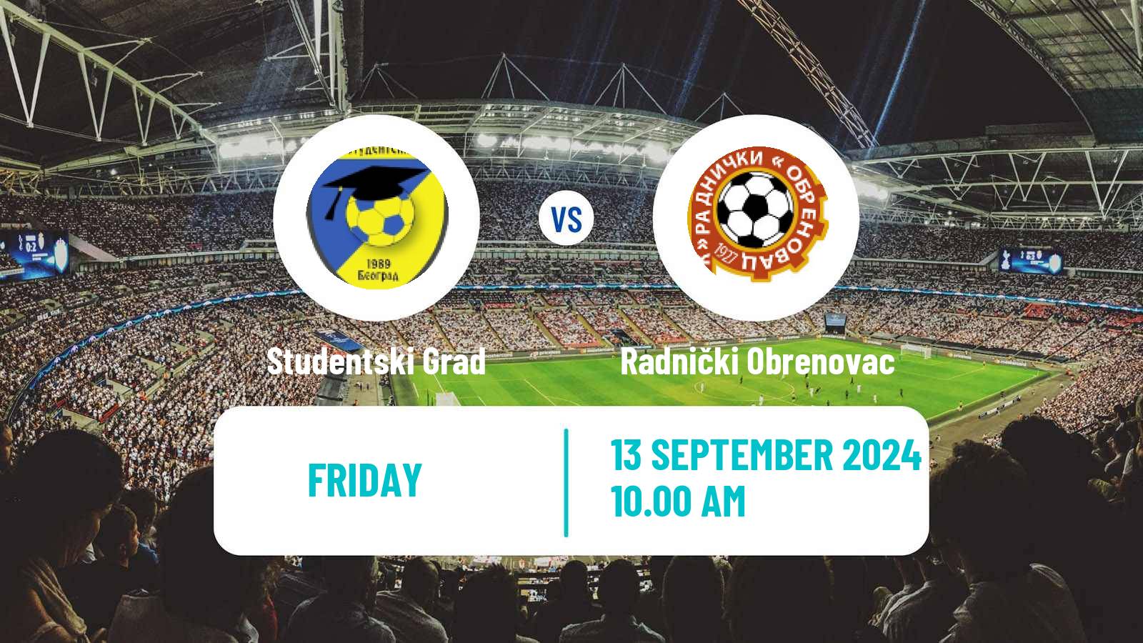 Football Serbian Srpska Liga - Belgrade Studentski Grad - Radnički Obrenovac