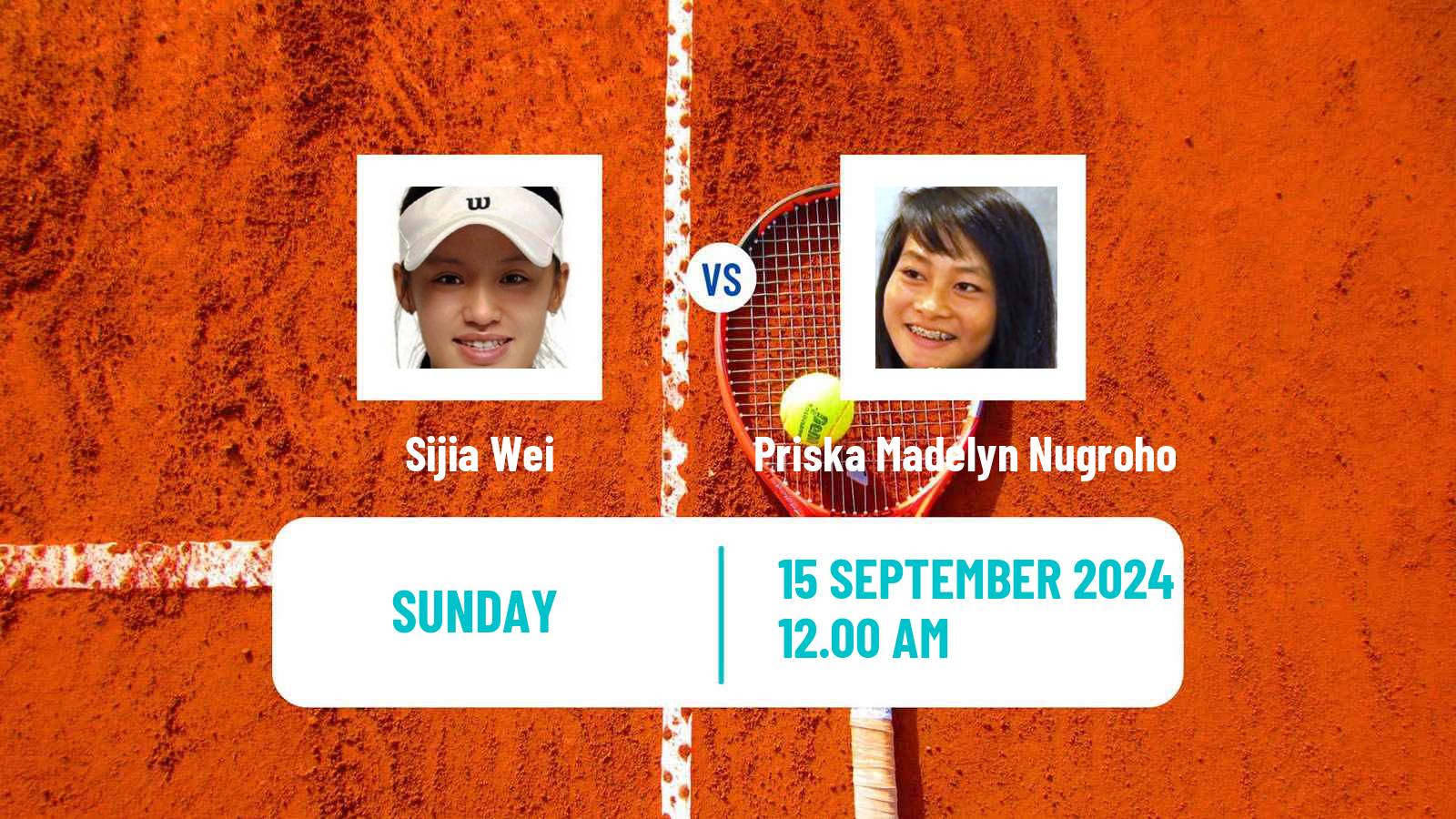 Tennis WTA Hua Hin 2 Sijia Wei - Priska Madelyn Nugroho