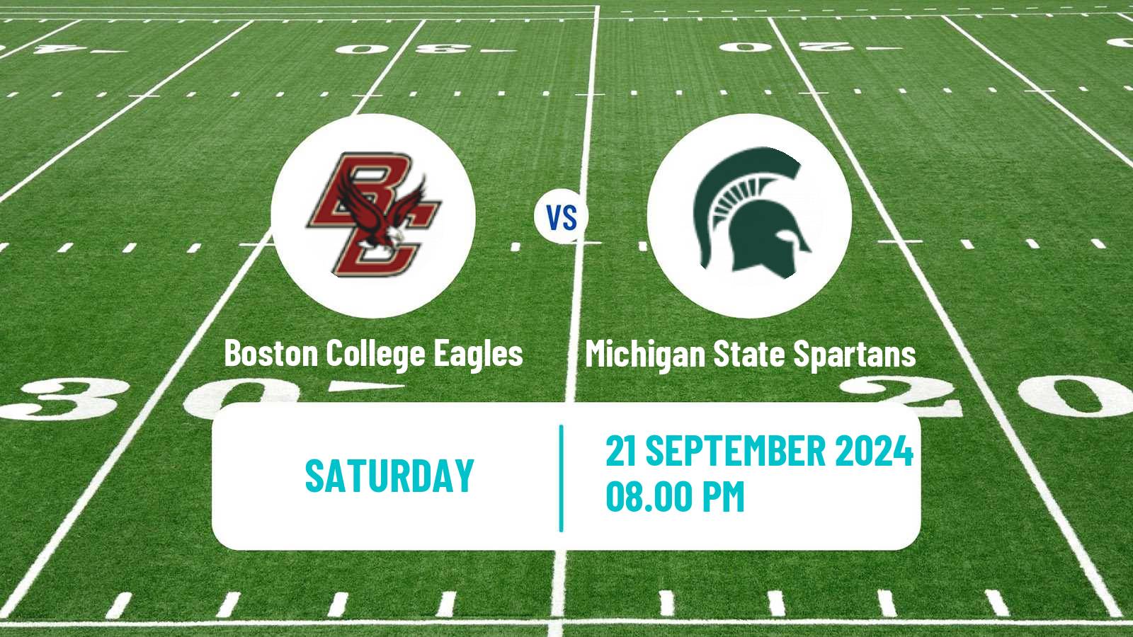 American football NCAA College Football Boston College Eagles - Michigan State Spartans