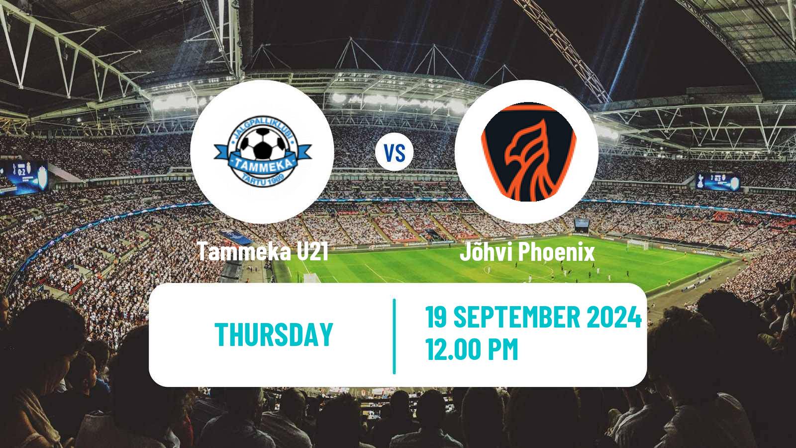 Soccer Estonian Esiliiga B Tammeka U21 - Jõhvi Phoenix