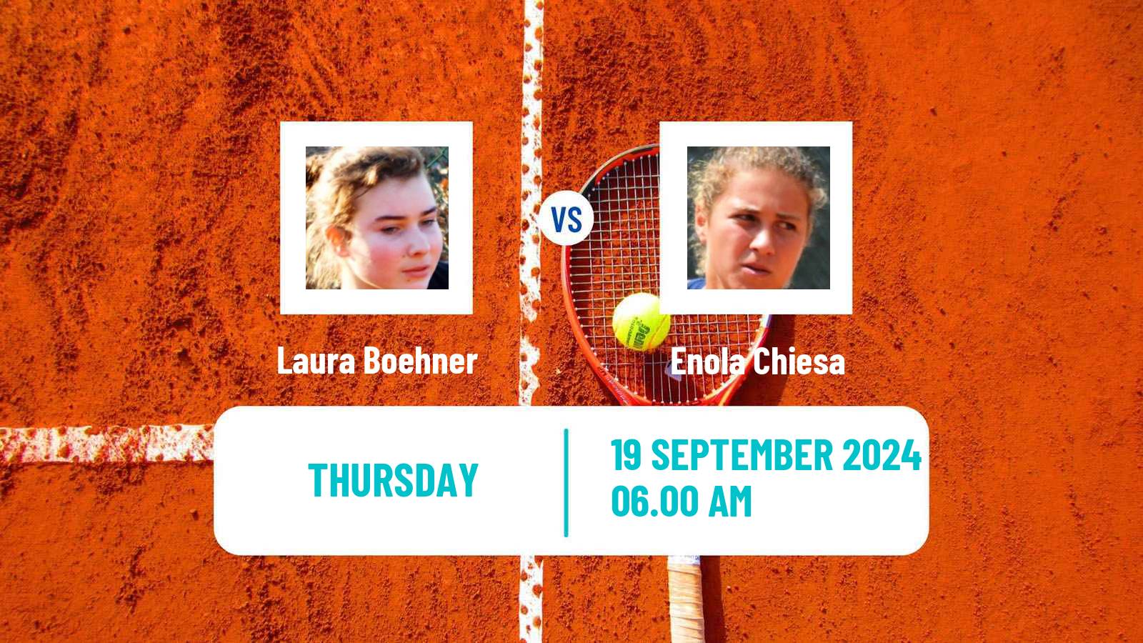 Tennis ITF W15 Nogent Sur Marne Women Laura Boehner - Enola Chiesa