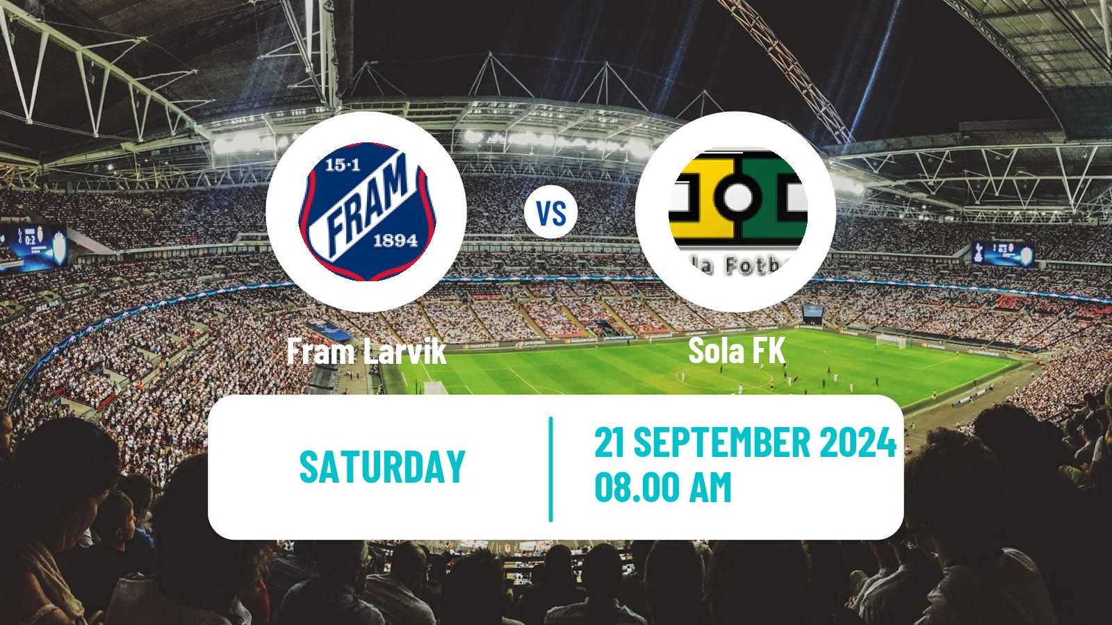 Football Norwegian Division 3 - Group 2 Fram Larvik - Sola