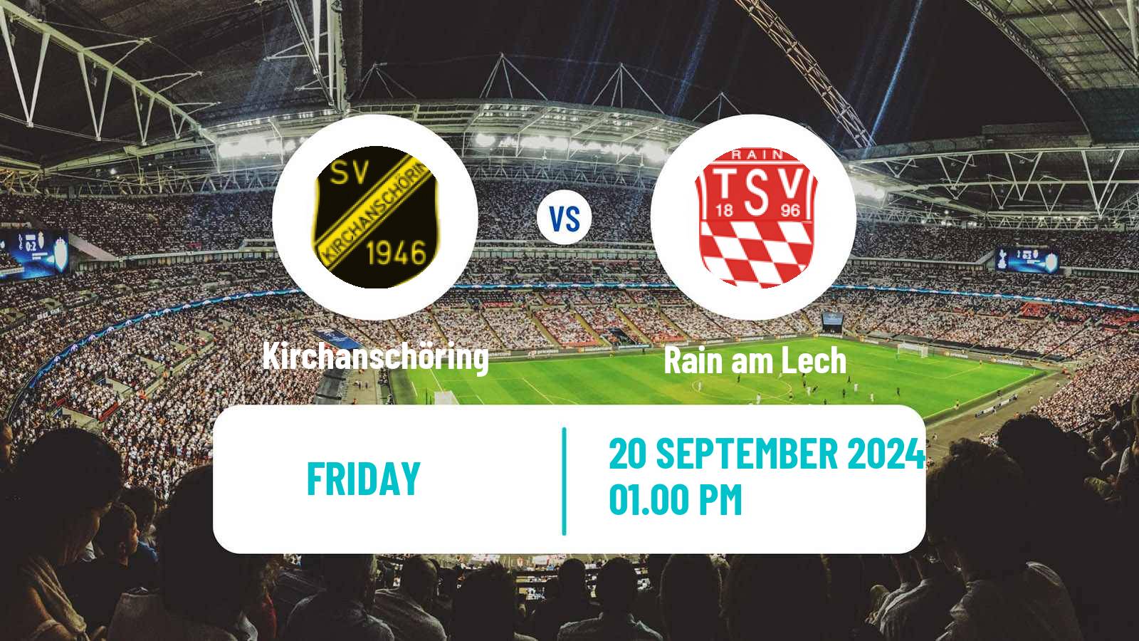 Football German Oberliga Bayern Süd Kirchanschöring - Rain am Lech