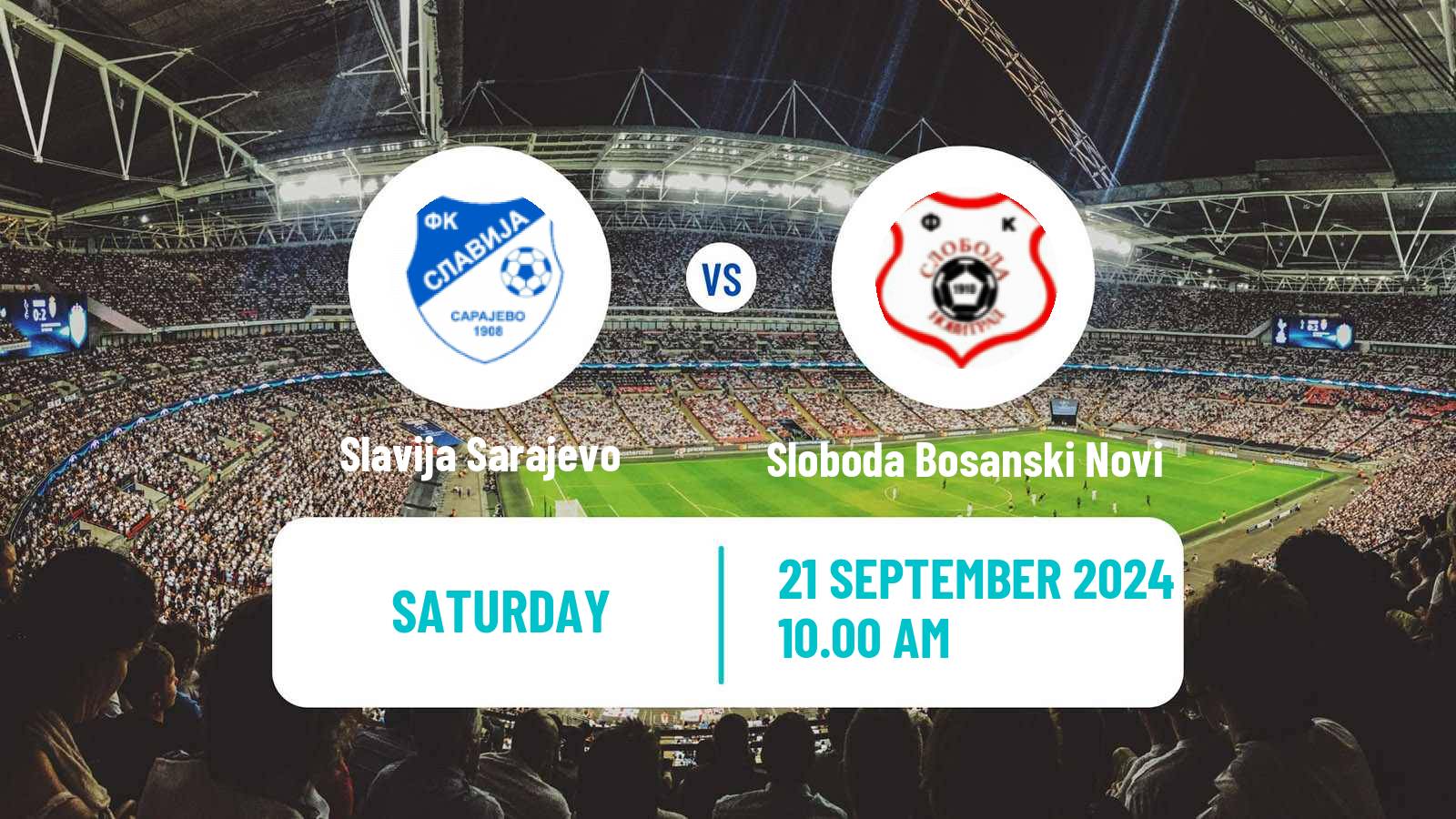 Soccer Bosnian Prva Liga RS Slavija Sarajevo - Sloboda Bosanski Novi
