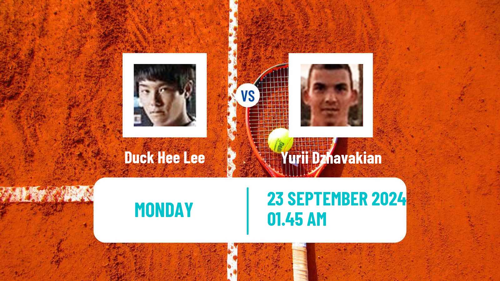 Tennis Nonthaburi 4 Challenger Men Duck Hee Lee - Yurii Dzhavakian