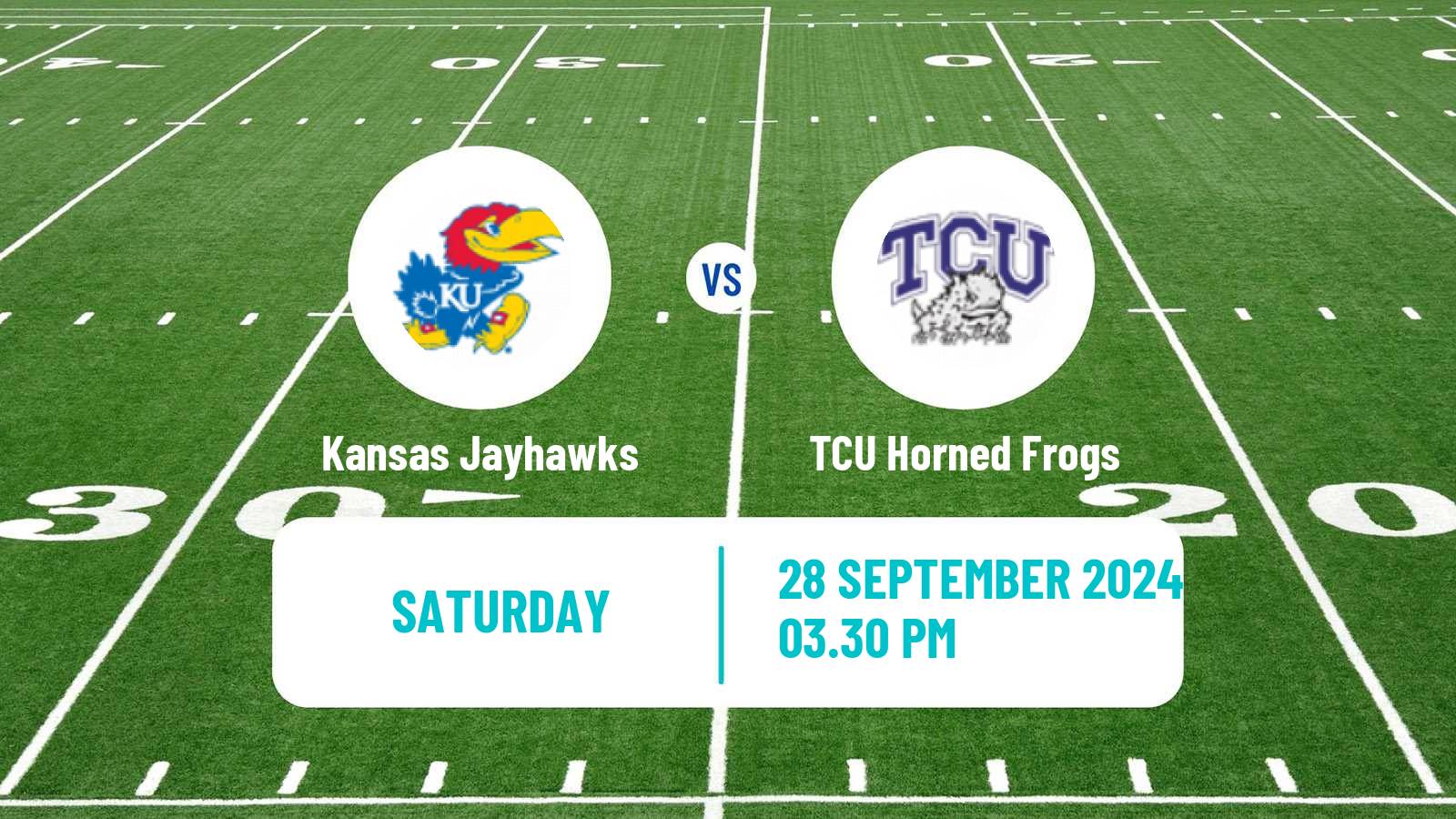 American football NCAA College Football Kansas Jayhawks - TCU Horned Frogs