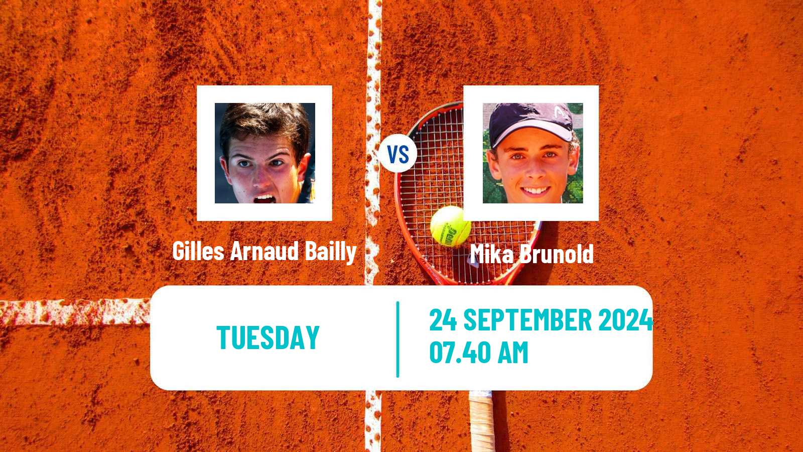 Tennis ITF M25 Santa Margherita Di Pula 13 Men 2024 Gilles Arnaud Bailly - Mika Brunold