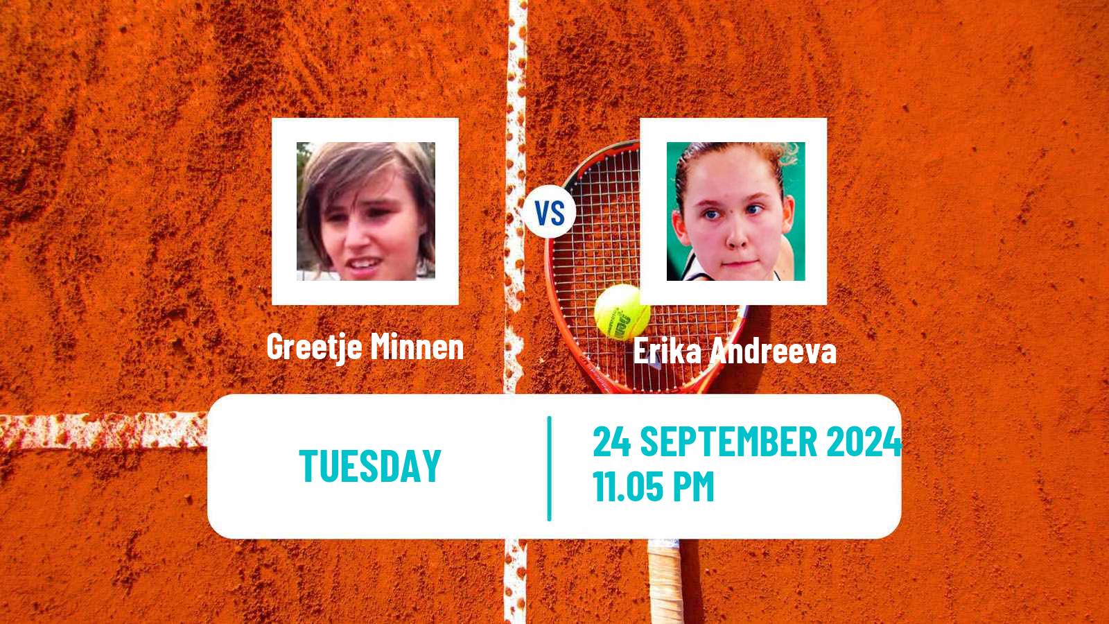 Tennis WTA Beijing Greetje Minnen - Erika Andreeva