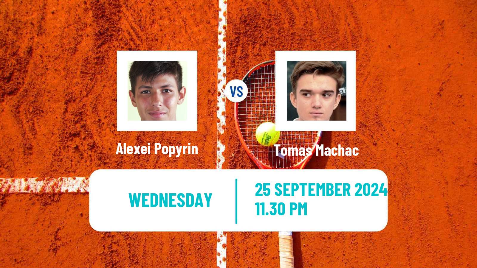 Tennis ATP Tokyo Alexei Popyrin - Tomas Machac