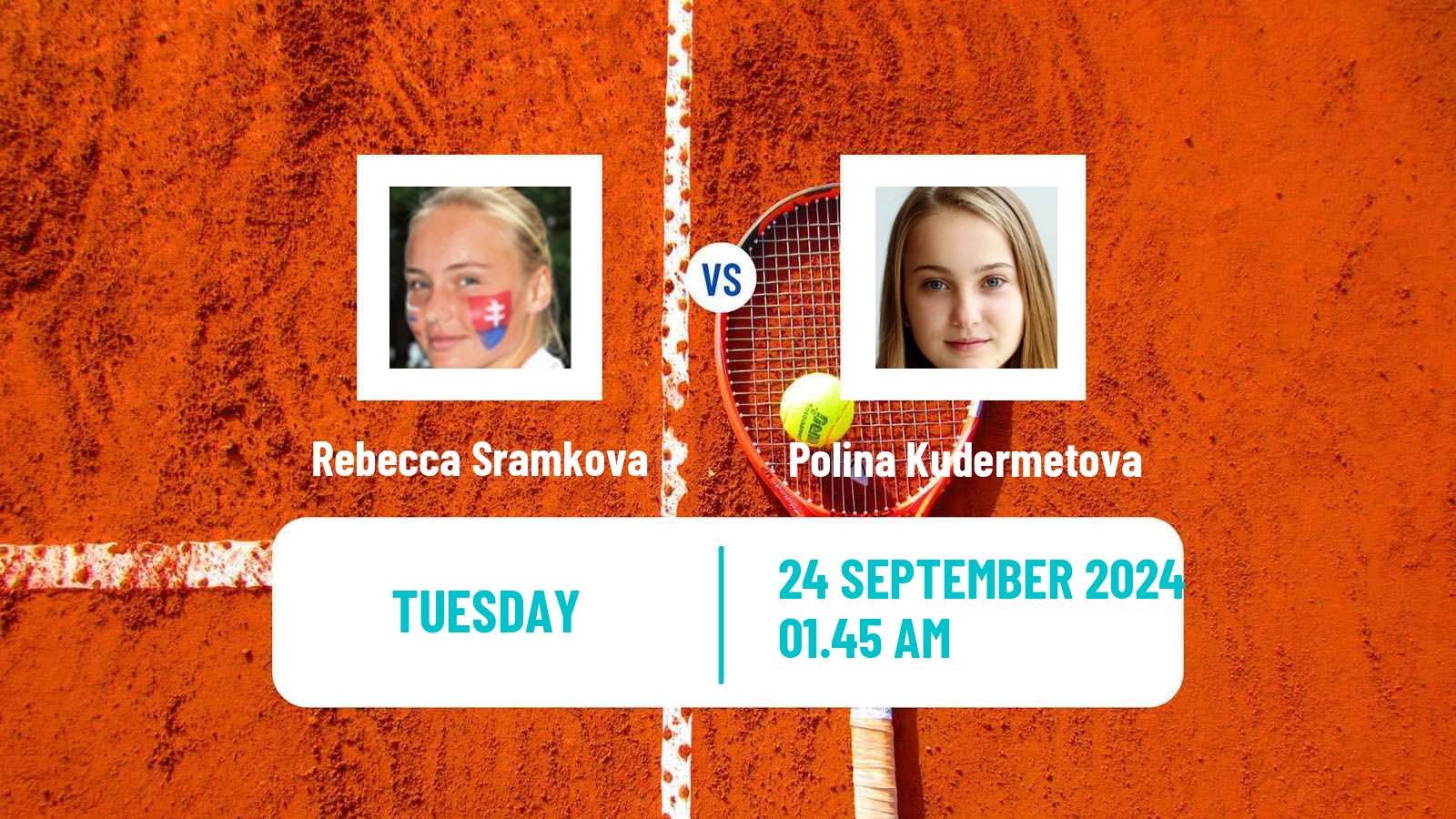 Tennis WTA Beijing Rebecca Sramkova - Polina Kudermetova