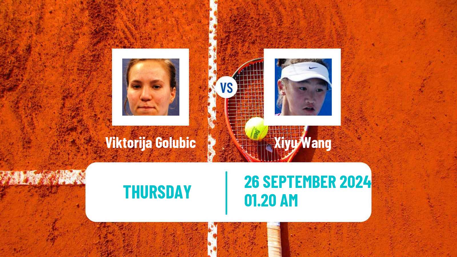 Tennis WTA Beijing Viktorija Golubic - Xiyu Wang