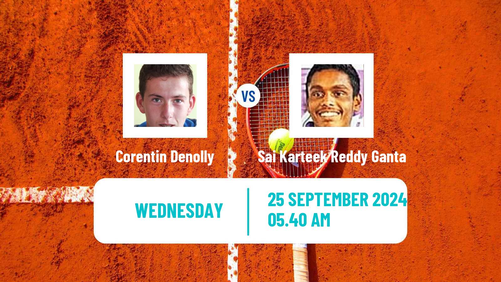 Tennis ITF M25 Kigali Men Corentin Denolly - Sai Karteek Reddy Ganta