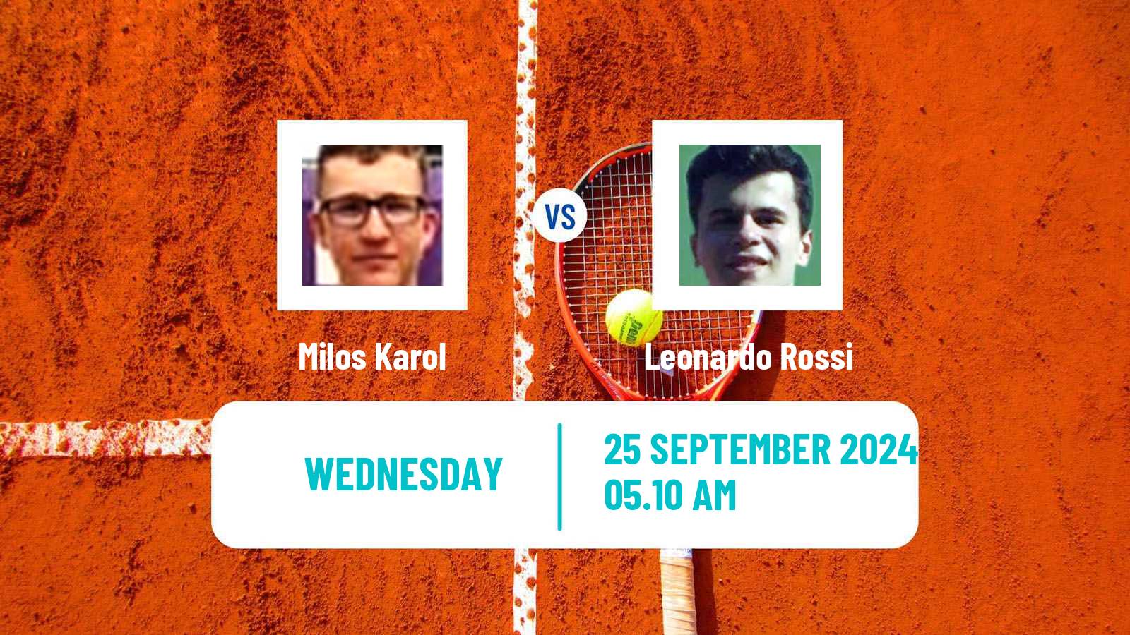 Tennis ITF M15 Trnava Men Milos Karol - Leonardo Rossi