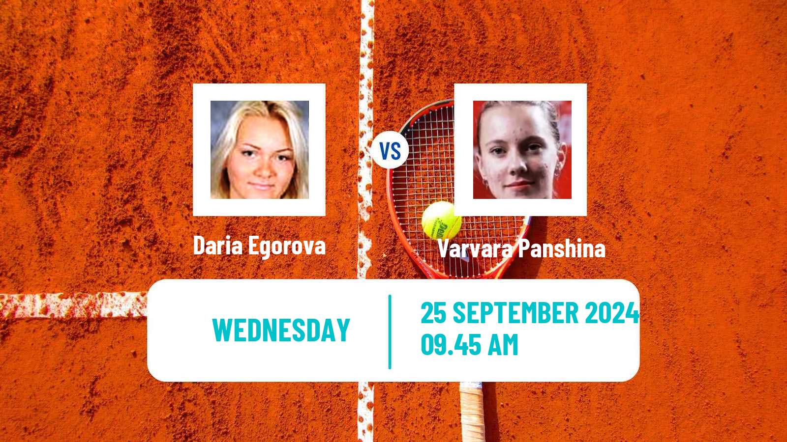 Tennis ITF W15 Sharm Elsheikh 11 Women Daria Egorova - Varvara Panshina