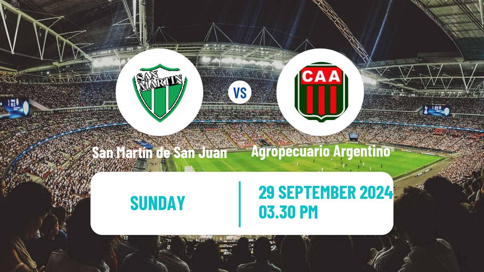 Soccer Argentinian Primera Nacional San Martín de San Juan - Agropecuario Argentino