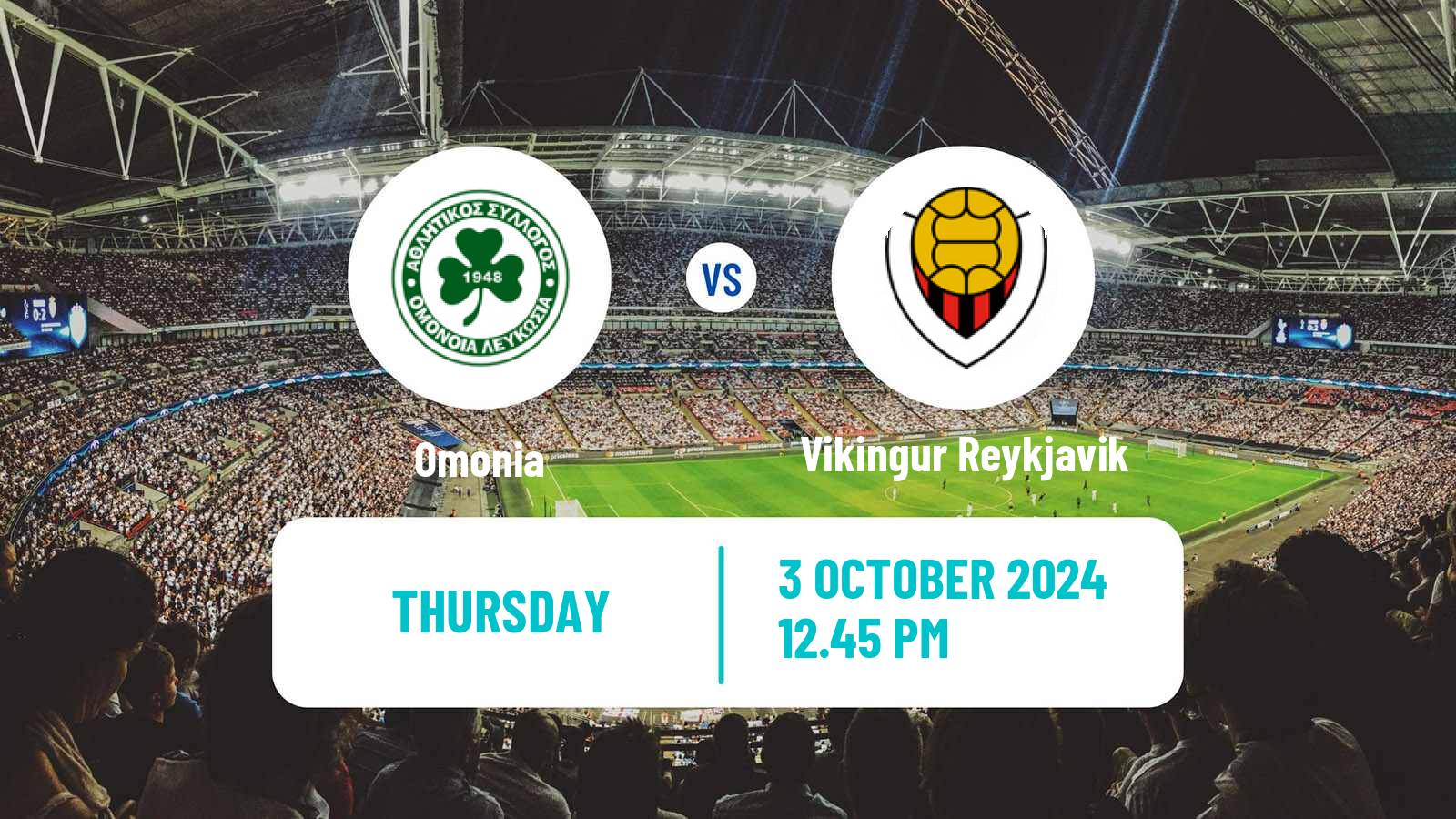Soccer UEFA Europa Conference League Omonia - Vikingur Reykjavik