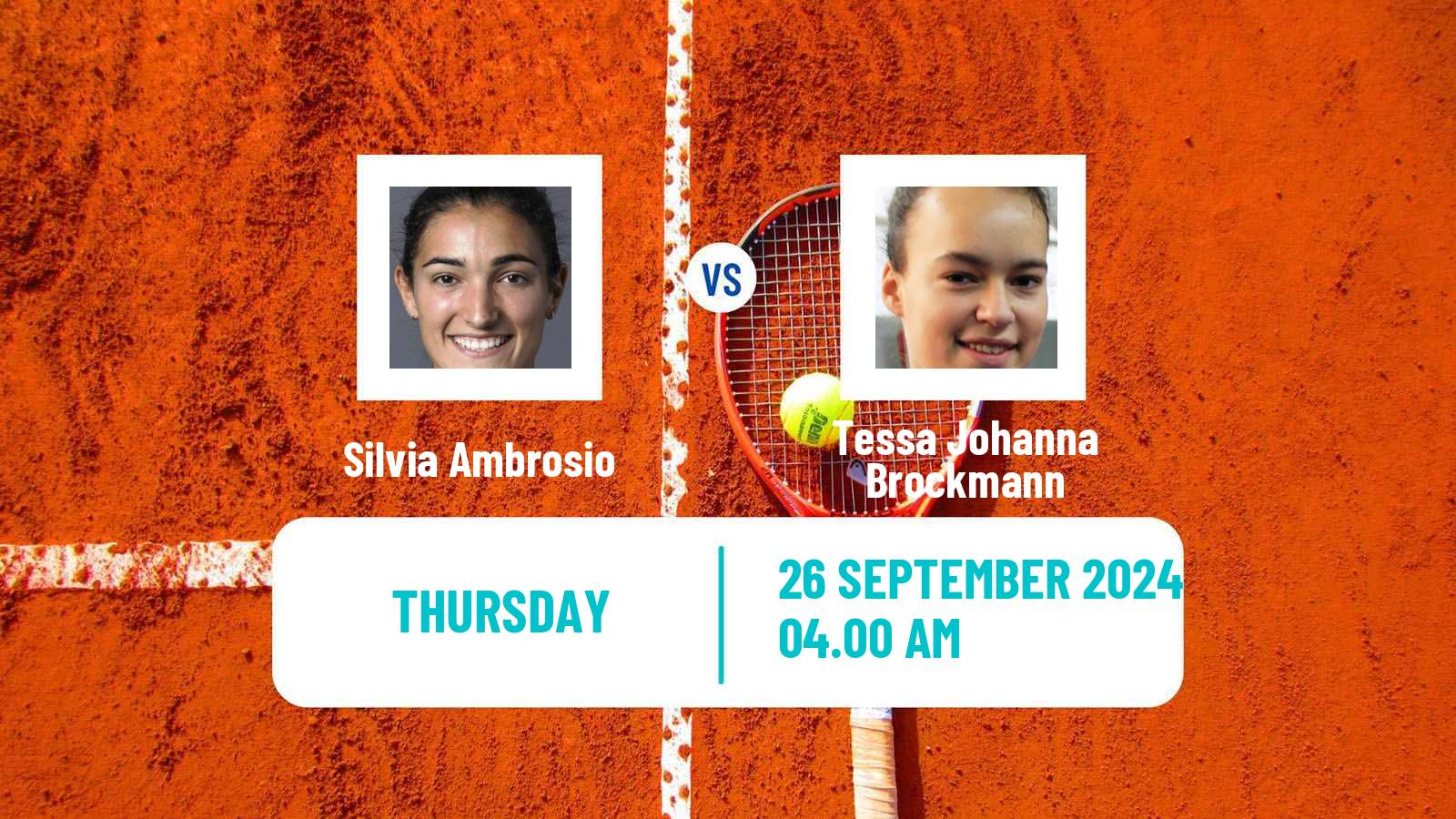 Tennis ITF W35 Santa Margherita Di Pula 8 Women Silvia Ambrosio - Tessa Johanna Brockmann