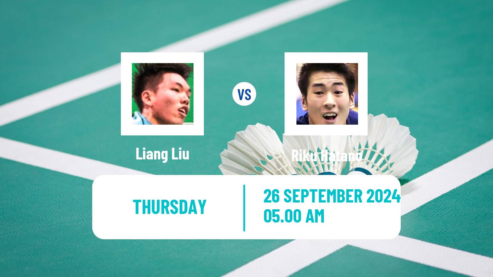 Badminton BWF World Tour Macau Open Men Liang Liu - Riku Hatano