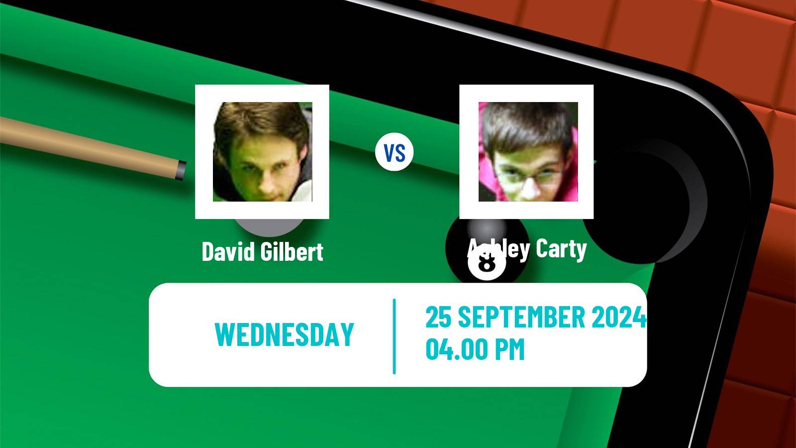 Snooker British Open David Gilbert - Ashley Carty