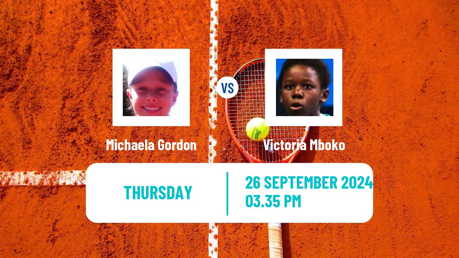 Tennis ITF W35 Berkeley Ca Women Michaela Gordon - Victoria Mboko
