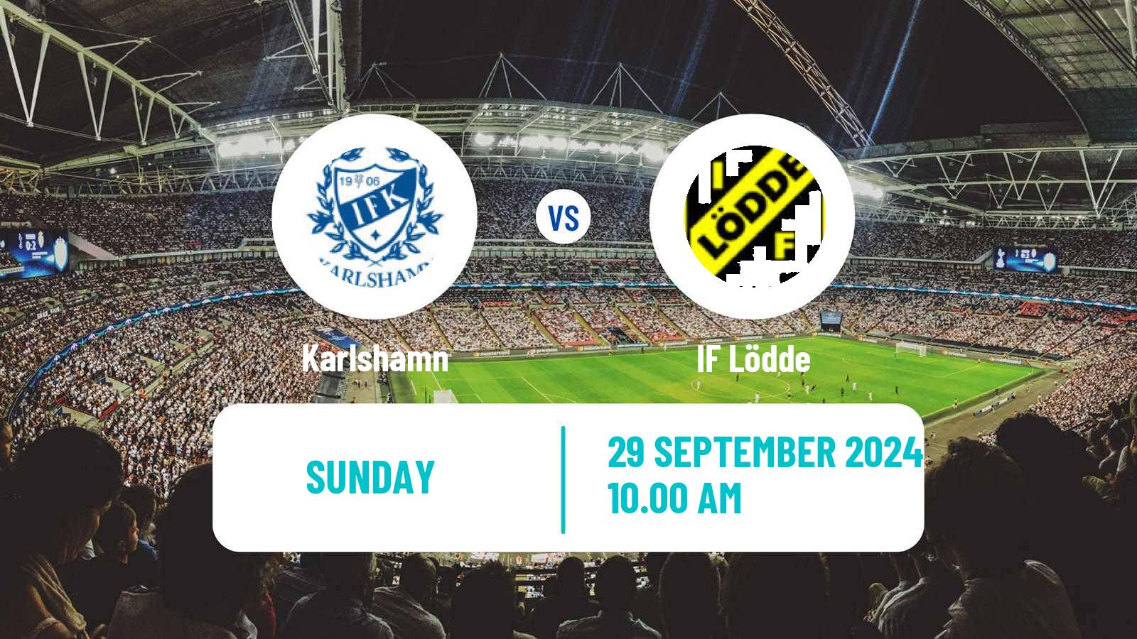 Soccer Swedish Division 2 - Södra Götaland Karlshamn - Lödde