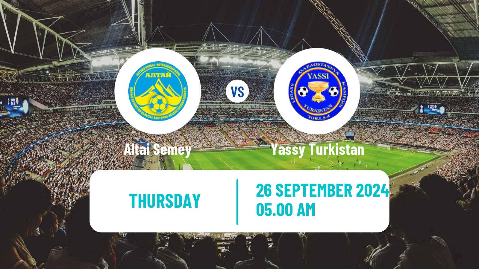 Soccer Kazakh First Division Altai Semey - Turkistan