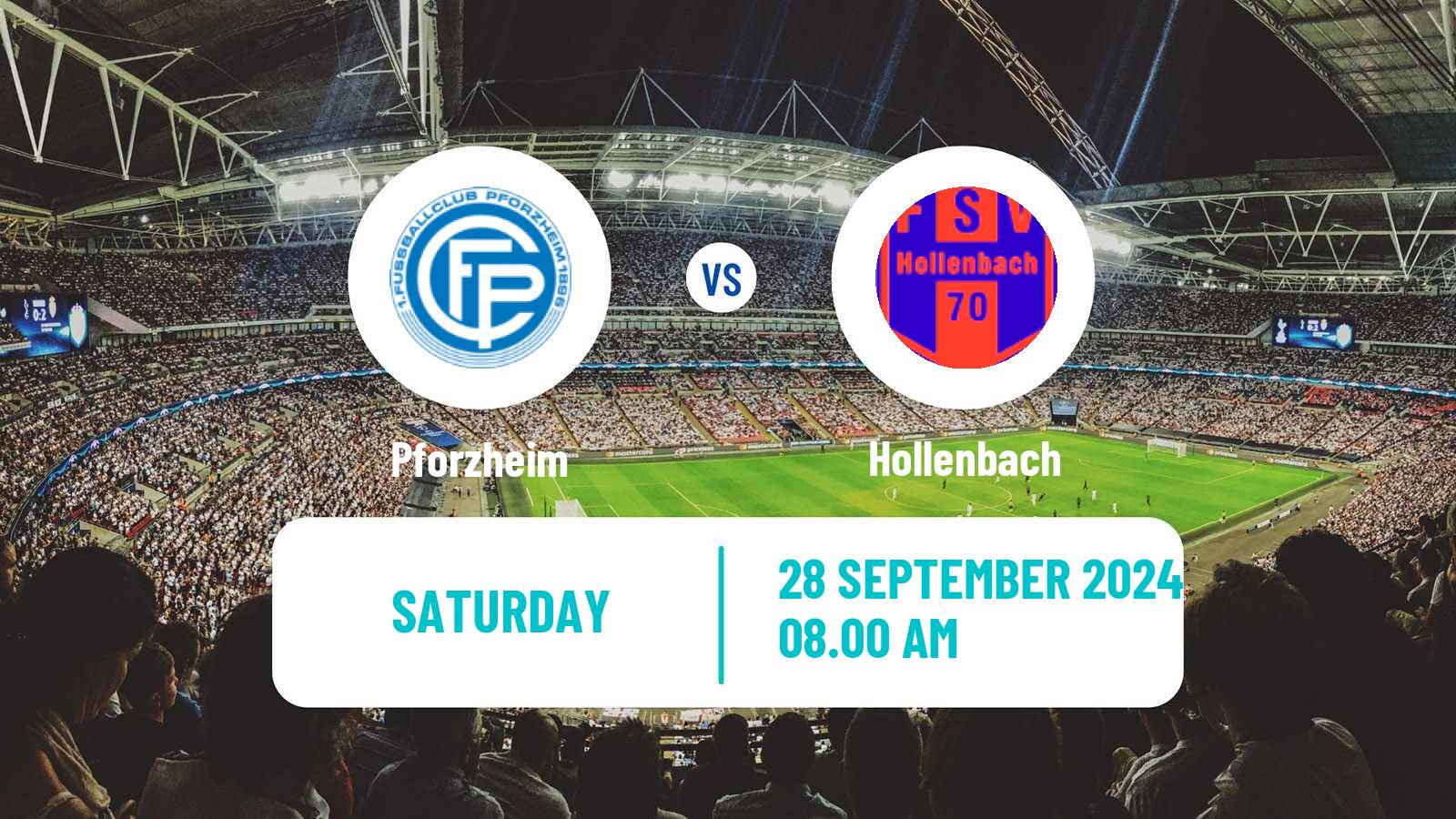 Soccer German Oberliga Baden-Württemberg Pforzheim - Hollenbach