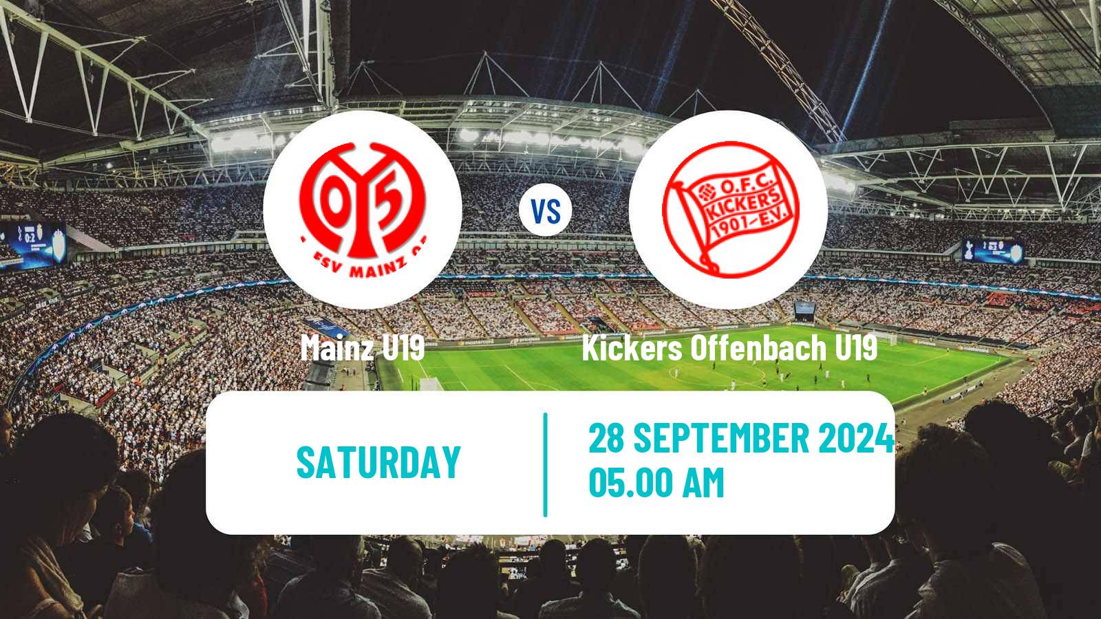 Football German DFB Youth League Mainz U19 - Kickers Offenbach U19