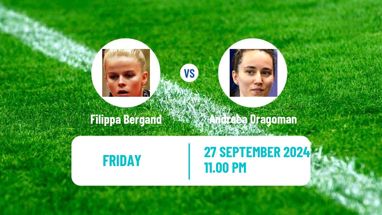 Table tennis China Smash Women Filippa Bergand - Andreea Dragoman