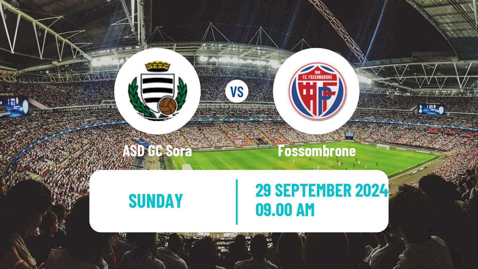 Soccer Italian Serie D - Group F Sora - Fossombrone