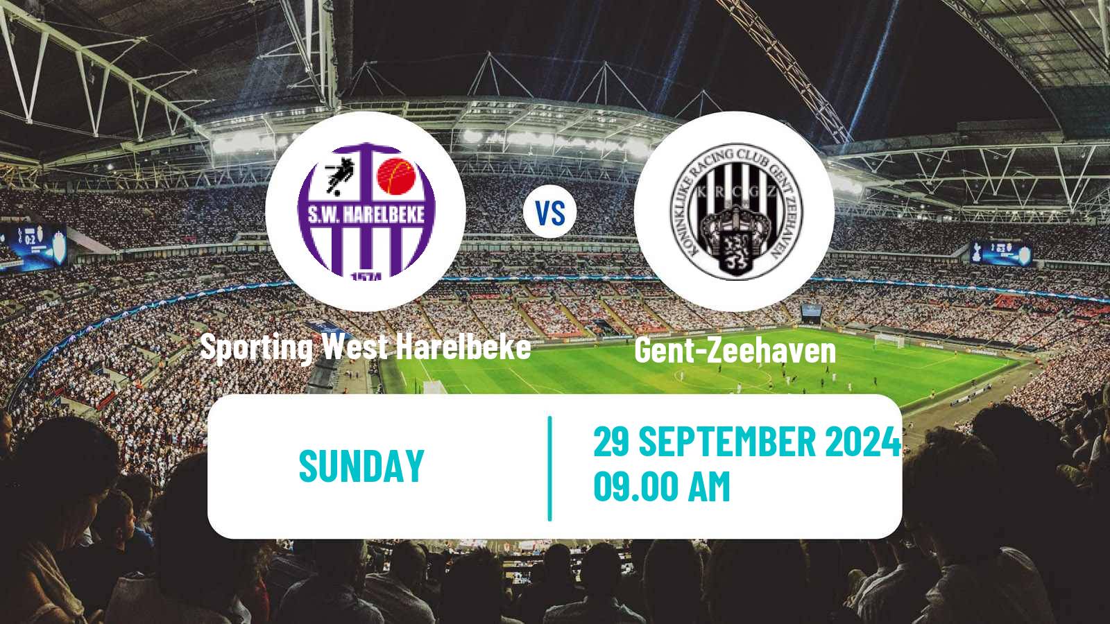 Soccer Belgian Second Amateur Division Group A Harelbeke - KRC Gent