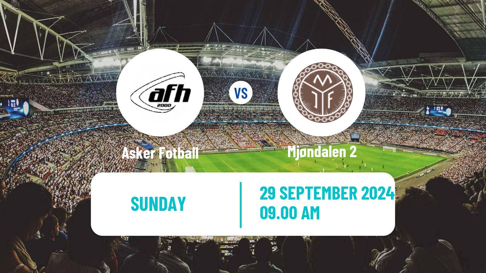 Soccer Norwegian Division 3 - Group 3 Asker Fotball - Mjøndalen 2