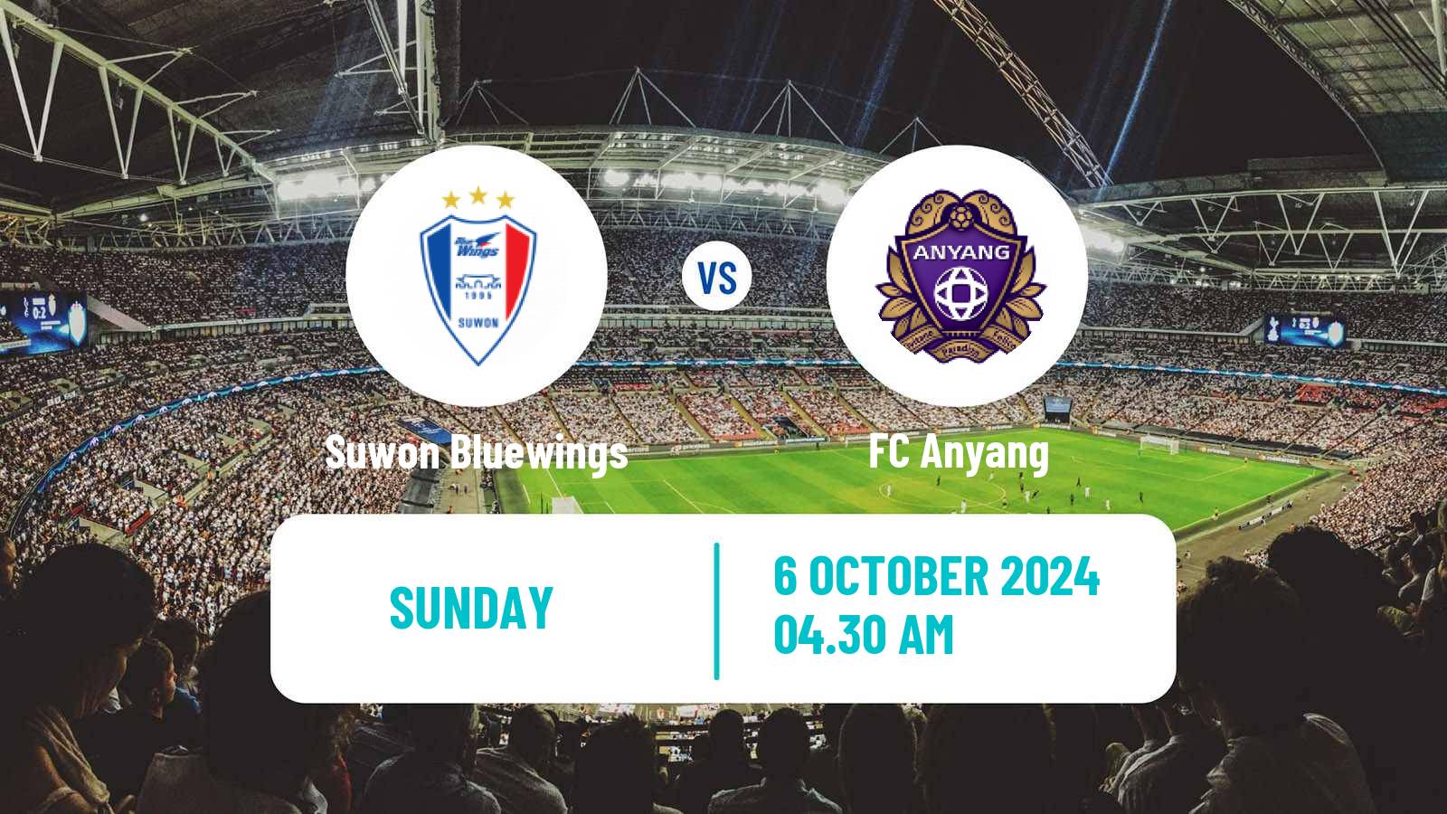 Soccer South Korean K-League 2 Suwon Bluewings - Anyang