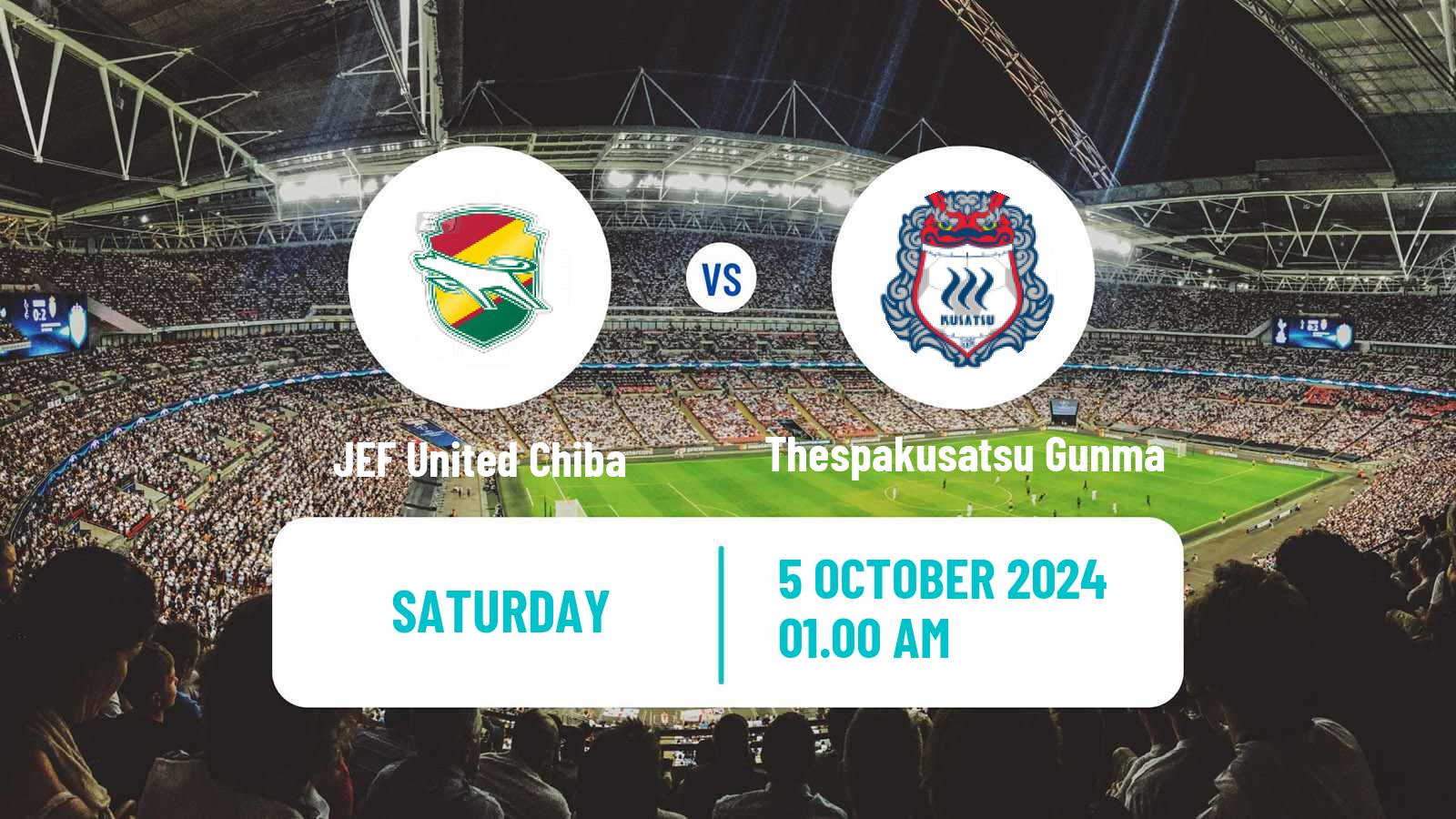 Soccer Japan J2 League JEF United Chiba - Thespakusatsu Gunma
