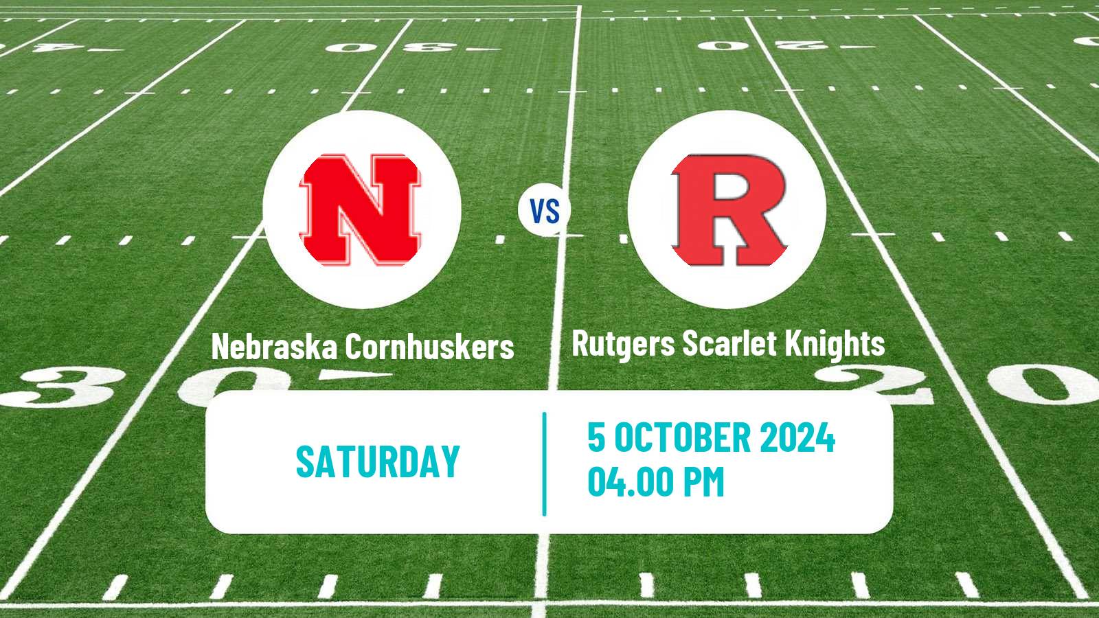 American football NCAA College Football Nebraska Cornhuskers - Rutgers Scarlet Knights